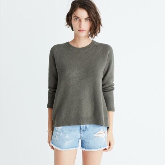 Madewell Province Cross-Back Pullover Sweater Highland Green Size Small GUC - Picture 8 of 8